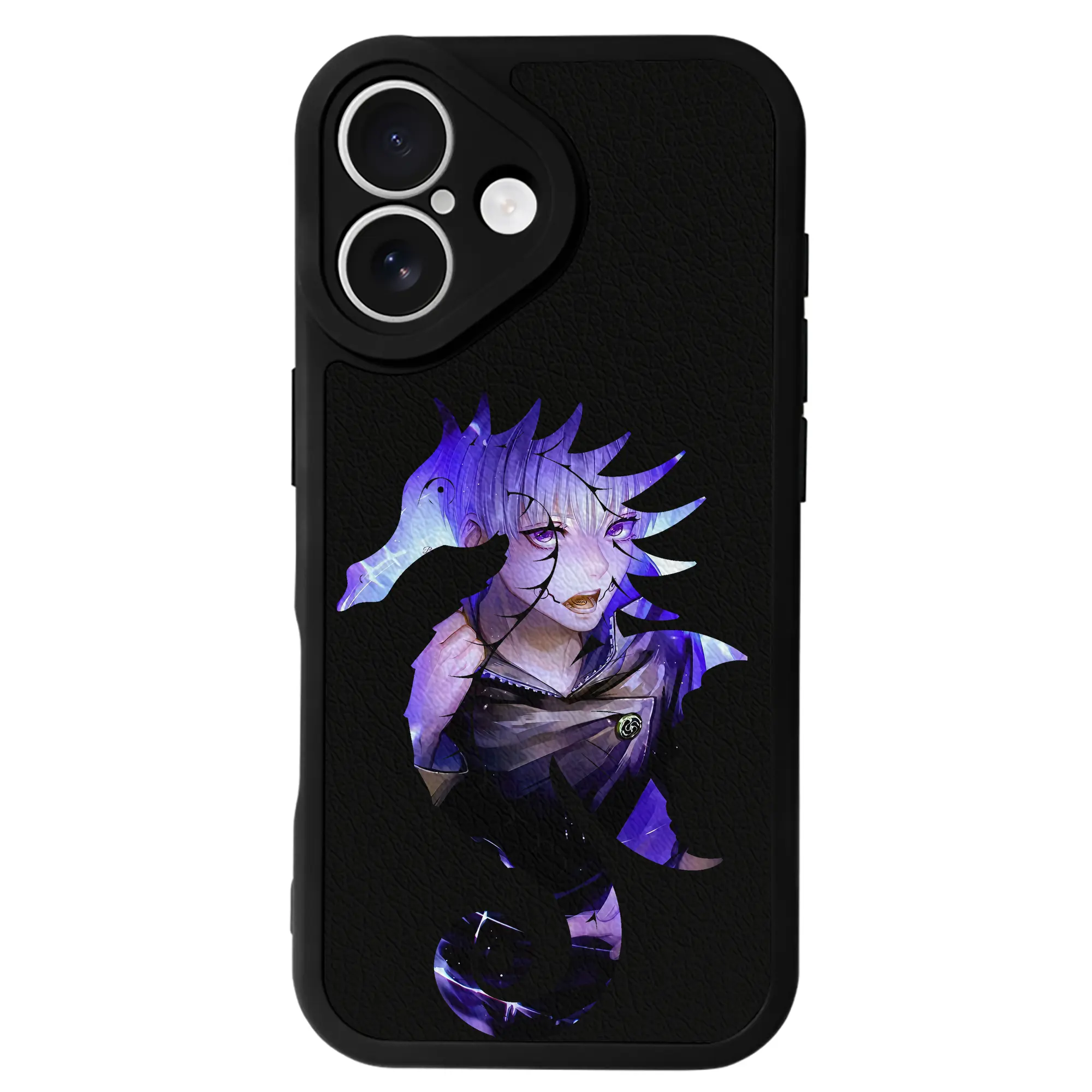 呪術廻戦 グッズ,狗巻 棘 - IPhone 16シリーズ対応 ・ シリコンスマホケース ・ レザー調 ・ 高精度フィット ・ 耐衝撃 ・ ワイヤレス充電対応 ・ 精密カット